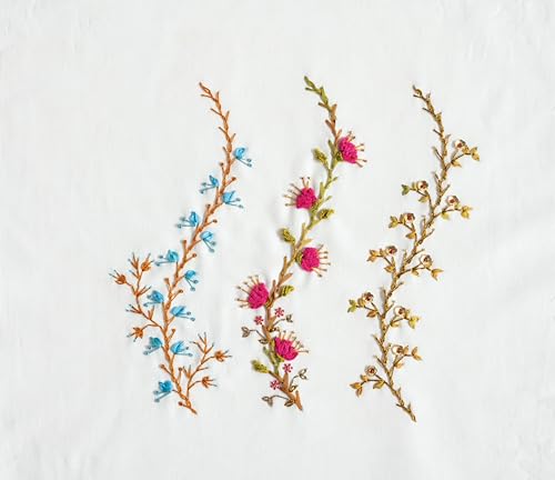 Creative Freeform Embroidery Kit: Fabric, Threads & Stitches