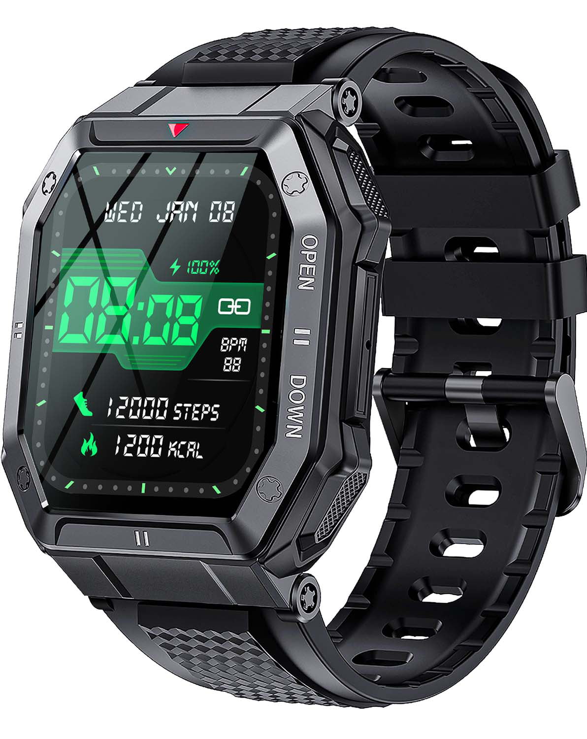 EIGIIS Men's Bluetooth Smartwatch - Black