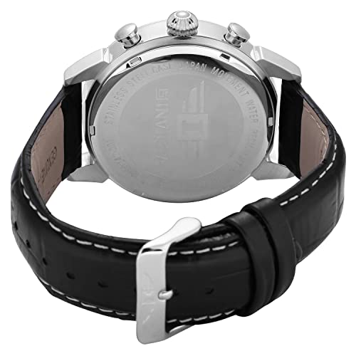 Invicta Men's Black Leather Chronograph Dress Watch