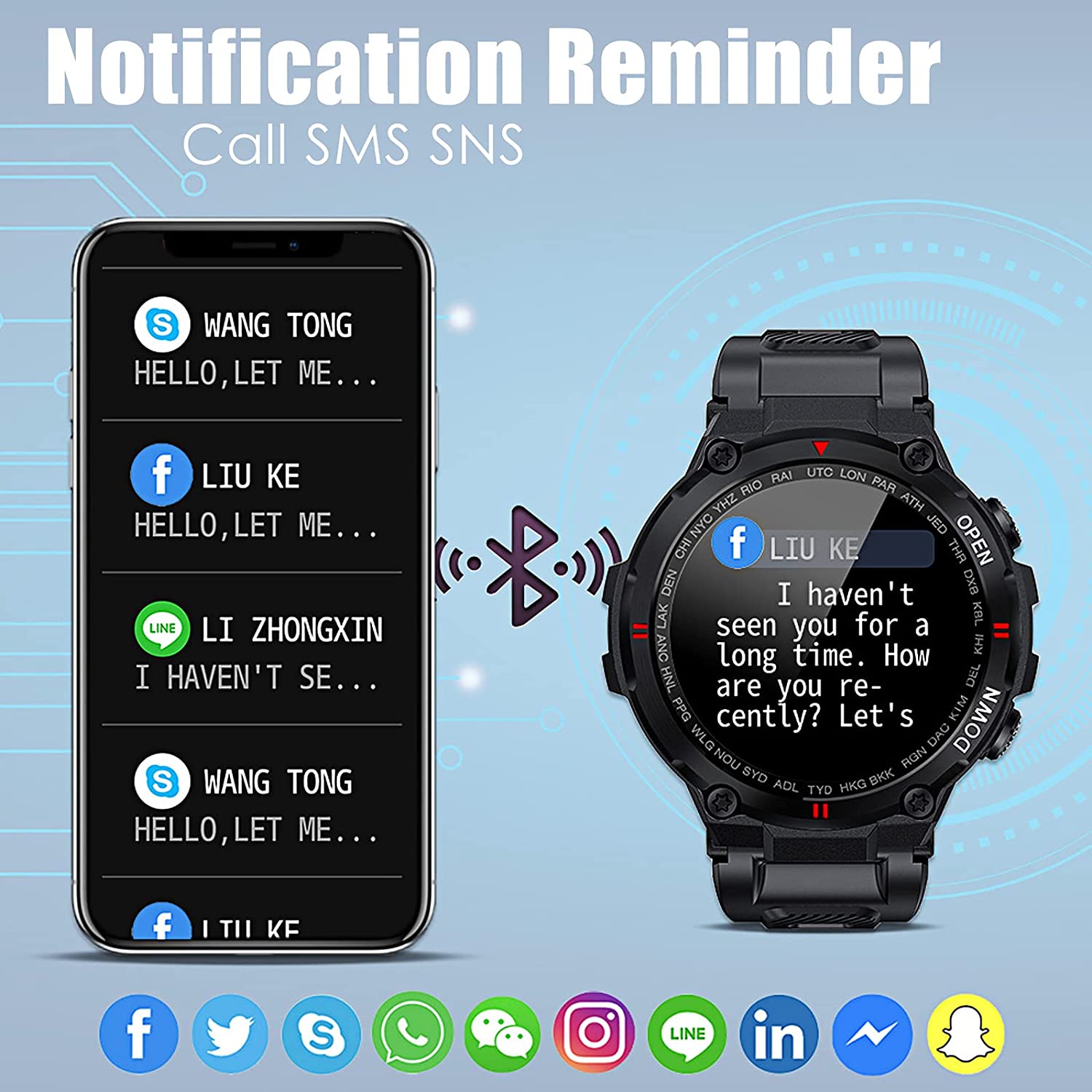 Cyberdyer K27 Tactical Smart Watch - Black