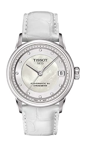 Tissot Women's Swiss Auto Luxury Watch, White Leather