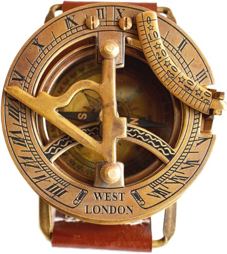 Antique Brass Wrist Watch Compass - Nautical Gift