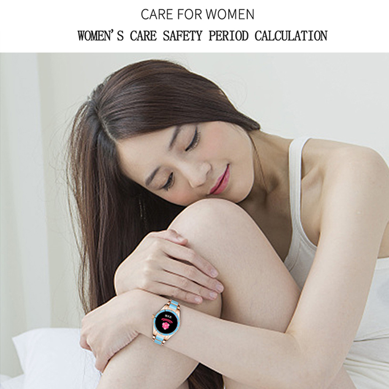 Blue Wireless Women's Smartwatch with Fitness Monitoring