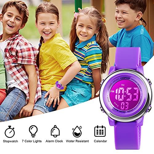 Waterproof Kids LED Sports Watch with Stopwatch