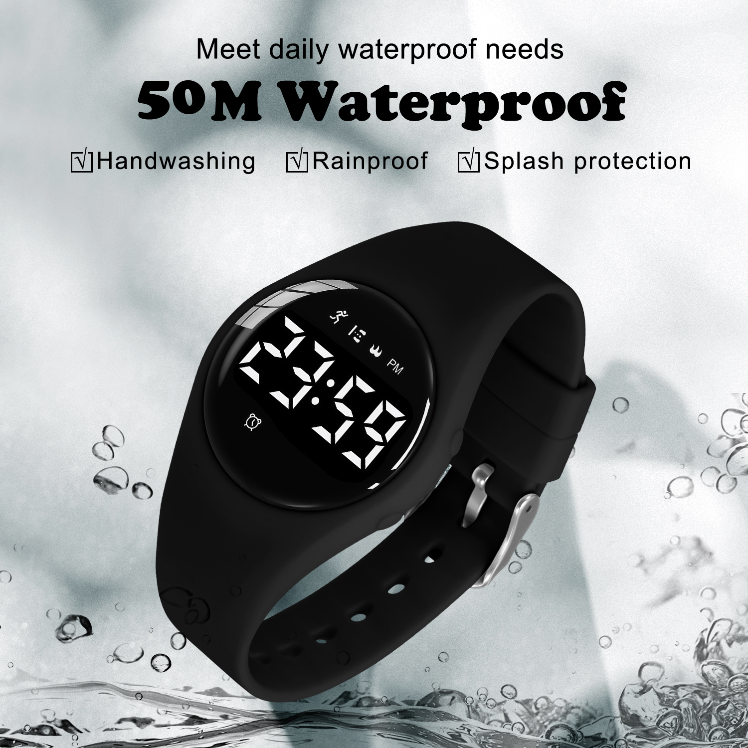 Waterproof Multifunctional Kids Digital Watch