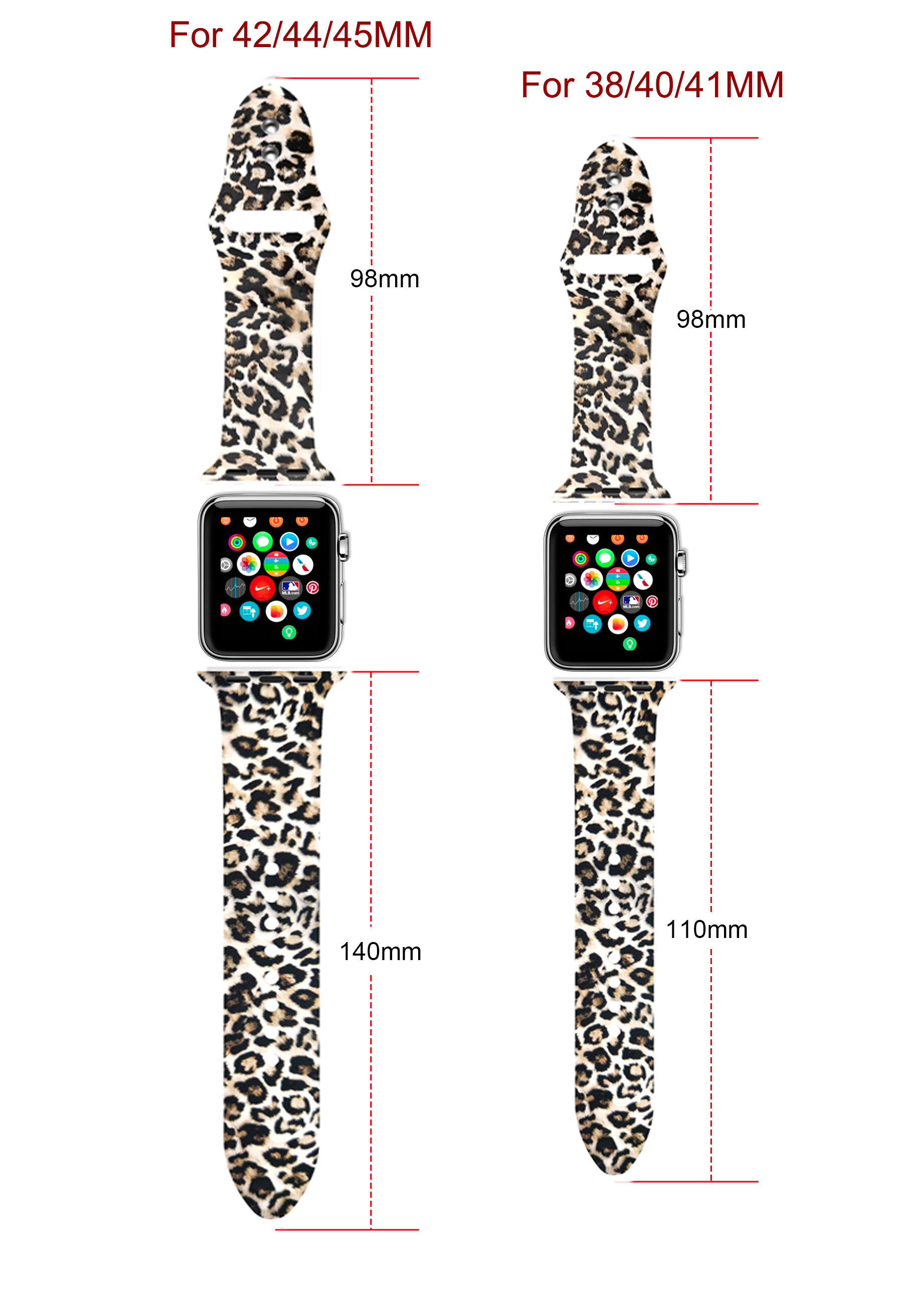 Leopard Silicon Apple Watch Strap - Unisex