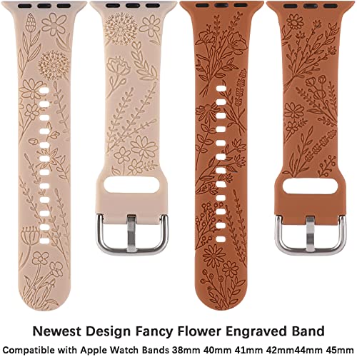 Wildflower Silicone Apple Watch Band - 38/40/41mm
