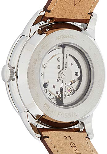 Fossil Two-Hand Skeleton Watch - Silver/Brown