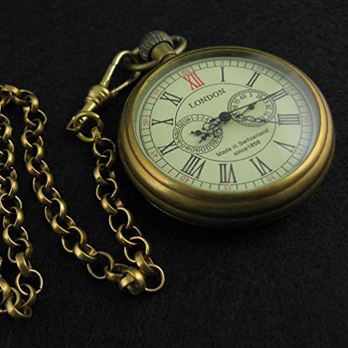 VIGOROSO Men's Vintage Mechanical Pocket Watch