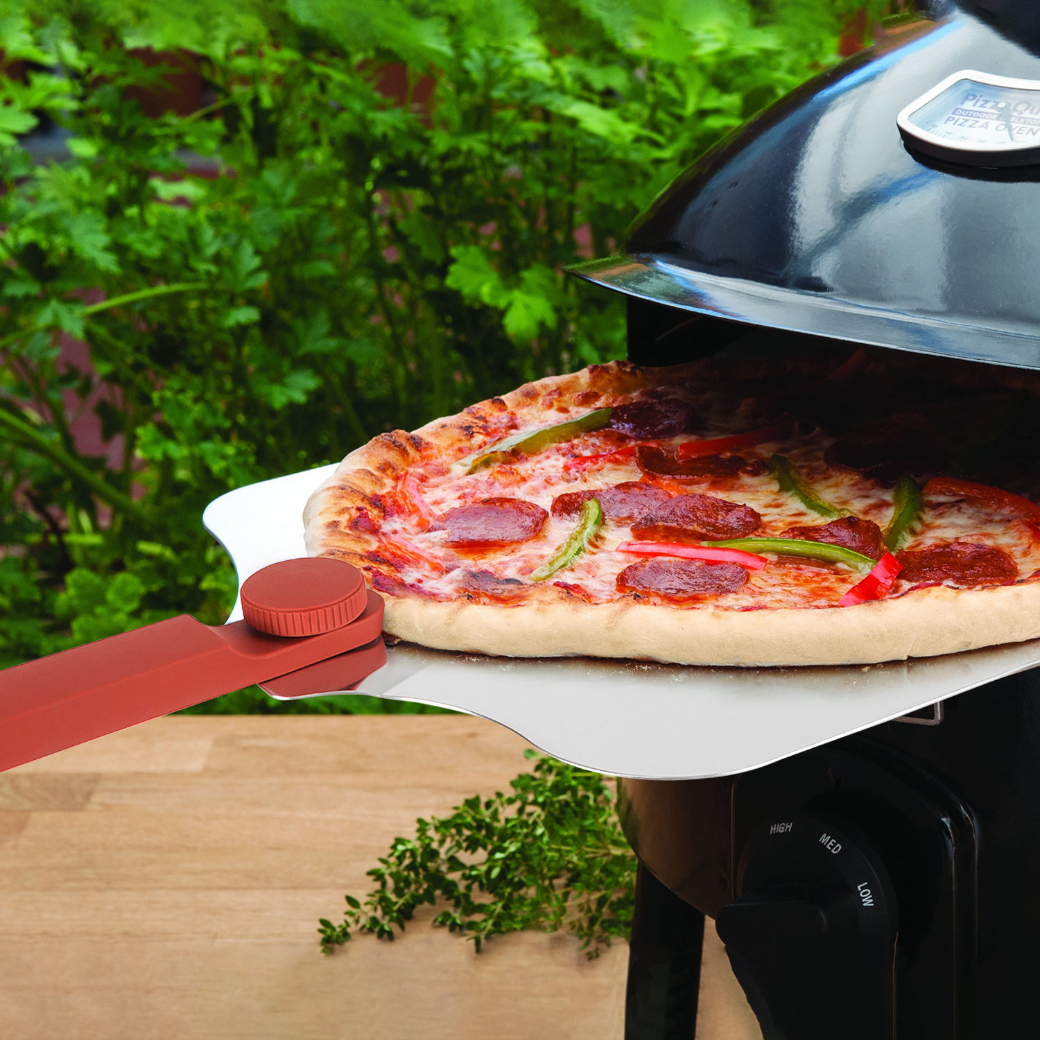 Aluminum Pizza Peel with Foldable Handle - 12 x 14 inch