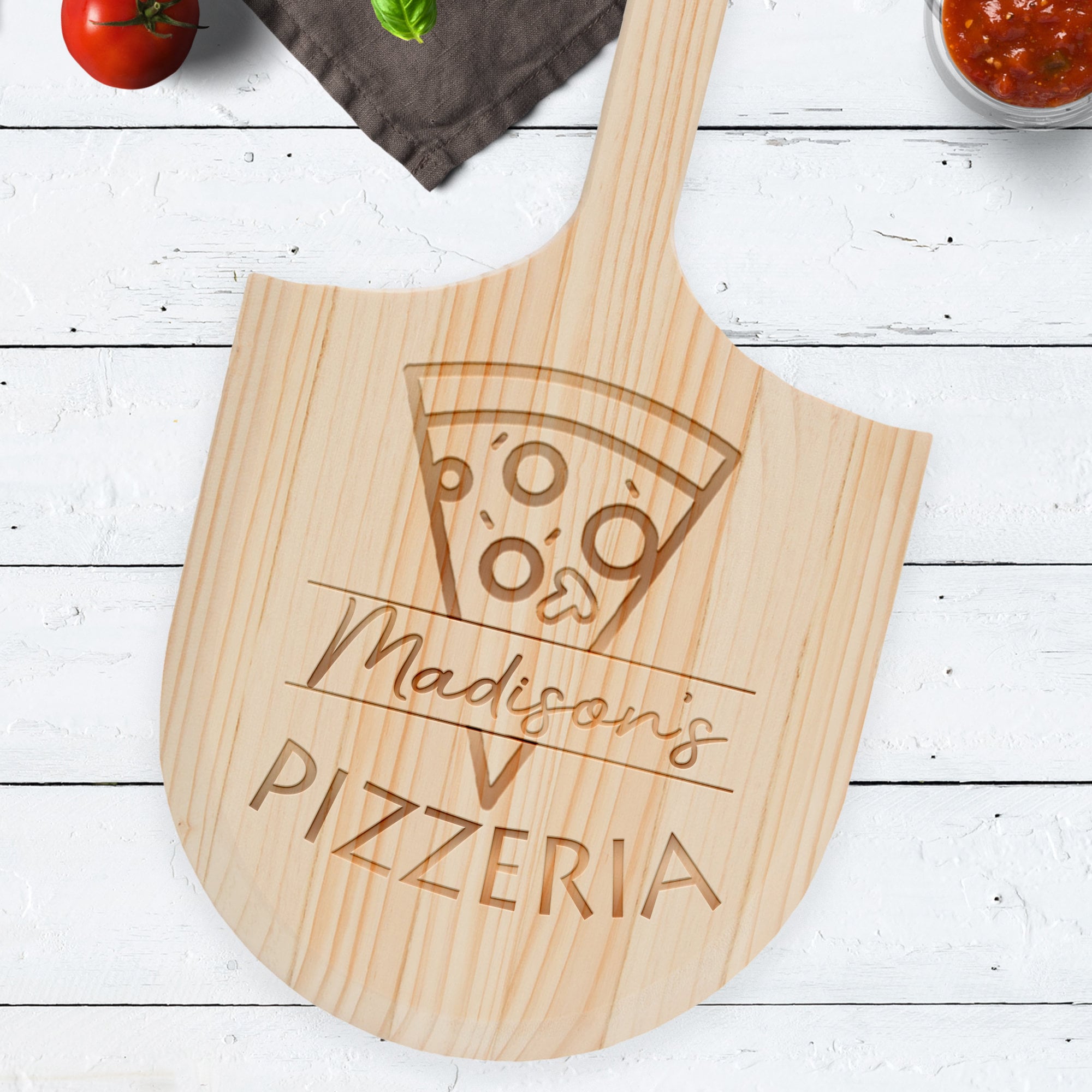 Custom Name Pizza Peel for Kitchen Chef