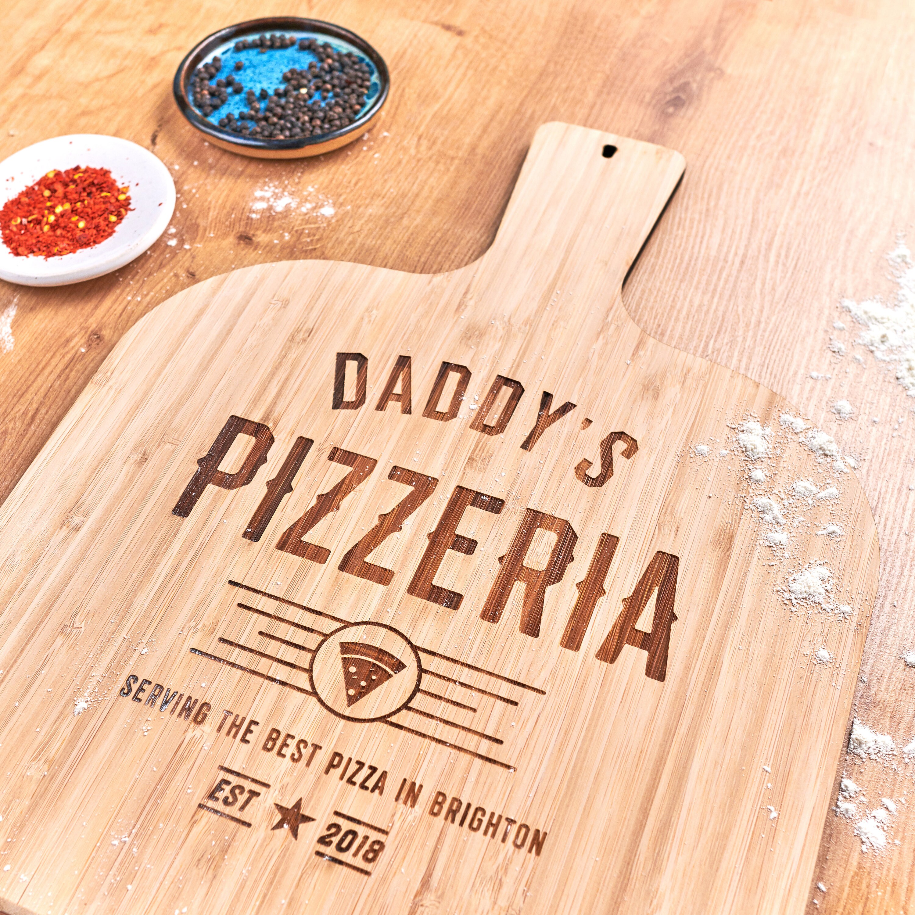 Personalised Bamboo Pizza Board
