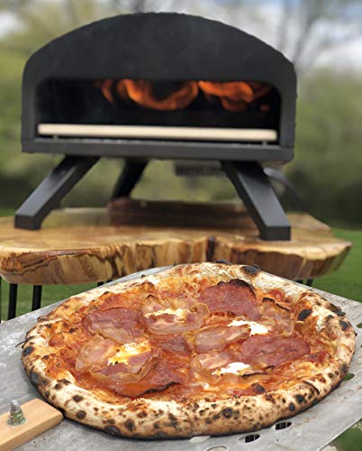 Bertello Outdoor Pizza Oven Black + Pizza Peel Combo
