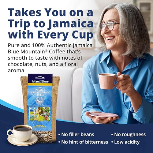 Island Blue Jamaica Blue Mountain Coffee Beans (1 lb)