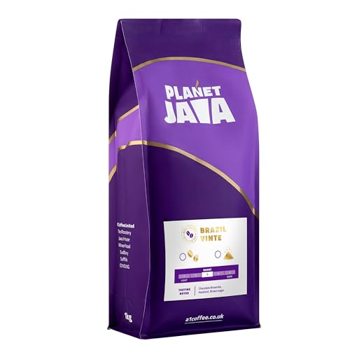 Planet Java Brasilien Vinte Arabica Kaffeebohnen, 1kg - handgeröstet