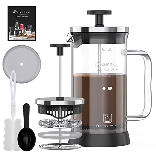 Utopia Kitchen French Press Espresso - Tea and Coffee Maker with Triple  Filters 12 Ounce, 350 milliliters Stainless Steel Plunger and Heat  Resistant