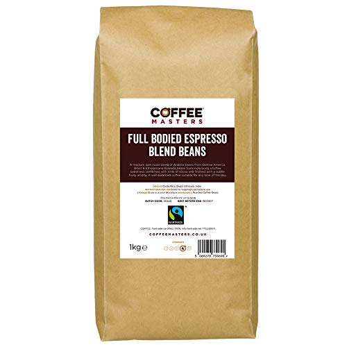 Full-Bodied Espresso Beans 1kg - Fairtrade Certified
