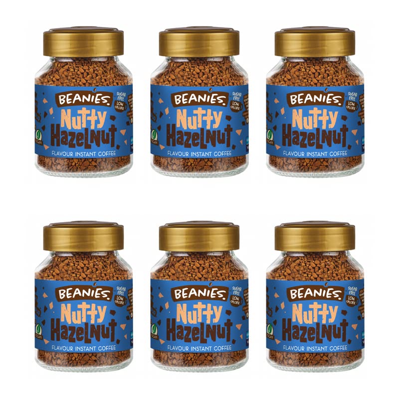 Beanies Nutty Hazelnut Instant Coffee - 6 Jars