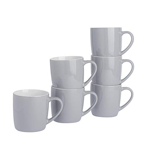 Argon Tableware 6X 350ml Coloured Coffee Mugs Set