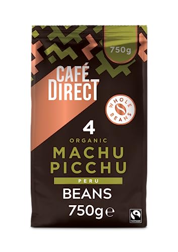 Cafédirect Fairtrade Organic Whole Bean Coffee Machu Picchu, 750 g