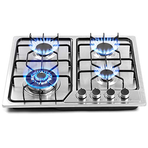 Stainless Steel Gas Cooktop with 4 Burners
