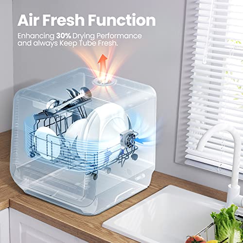 Portable Countertop Dishwasher with 6 Programs