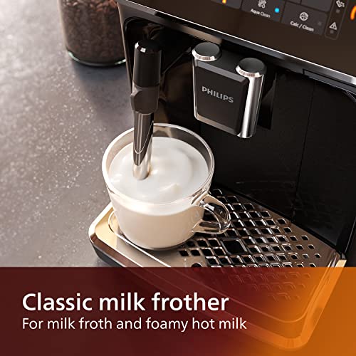 Philips Automatic Espresso Machine with Milk Frother, Black