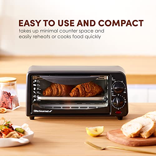 Elite Gourmet Toaster Oven with Timer & Accessories