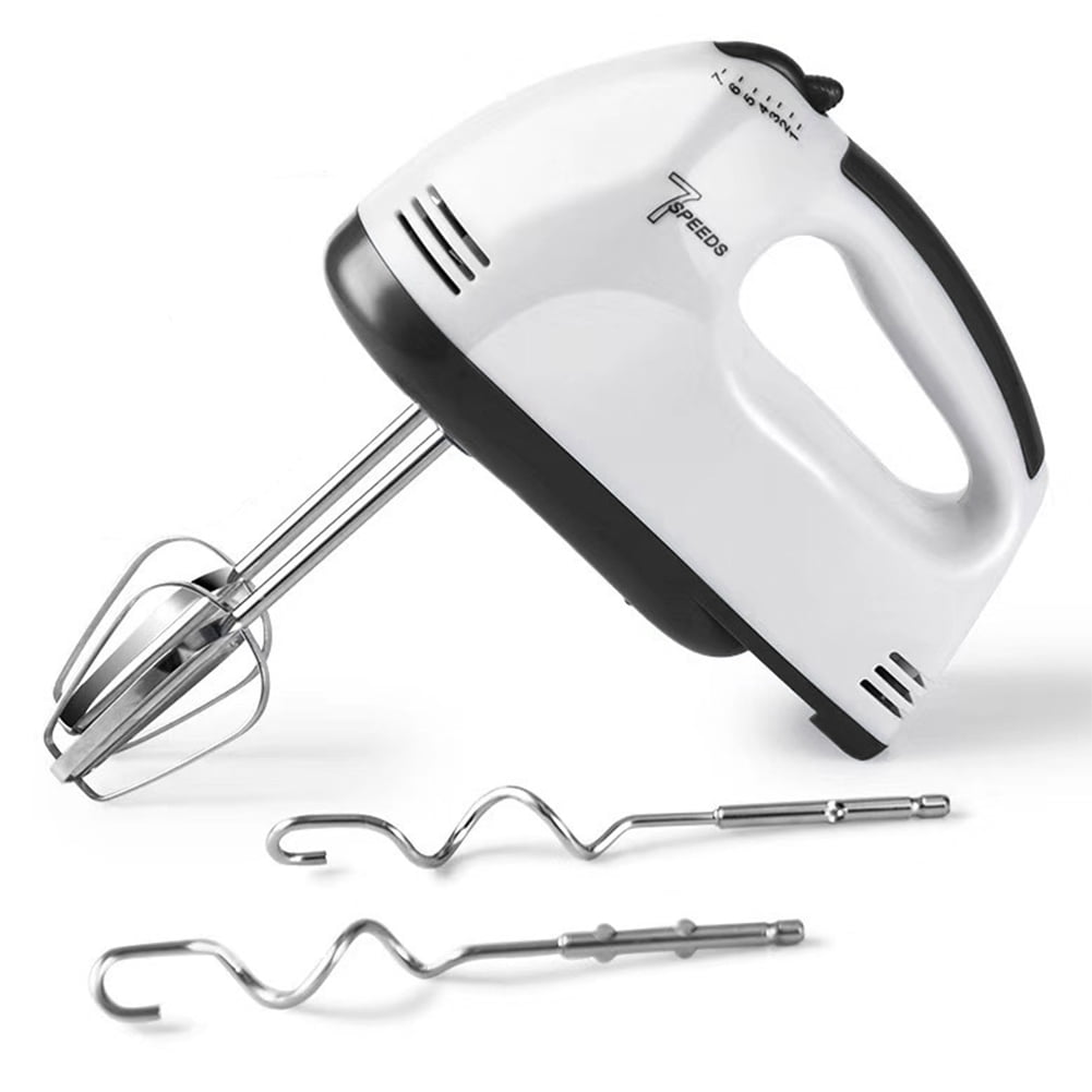 7-Speed Electric Hand Mixer with Whisk & Hooks