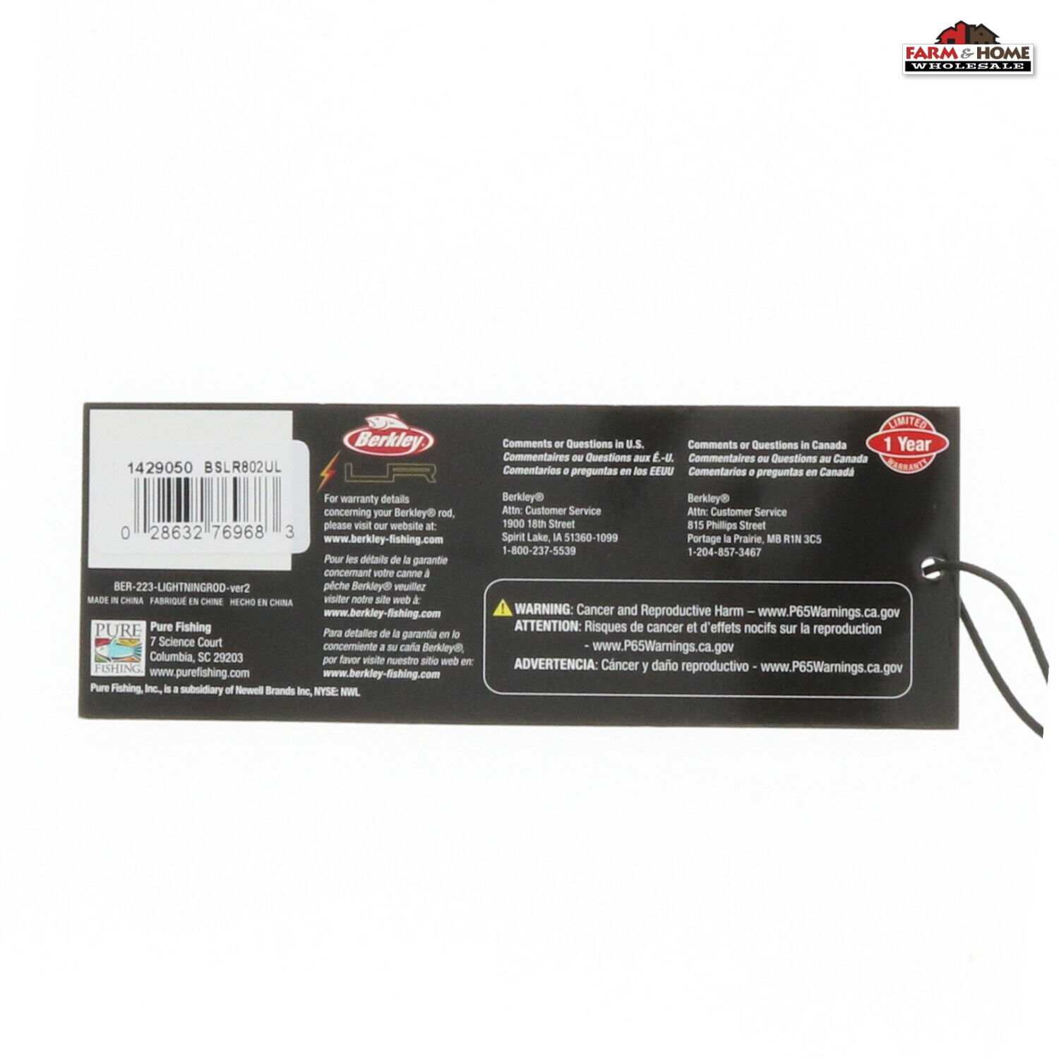 Berkley Ultra Light Spinning Fishing Rod - 8