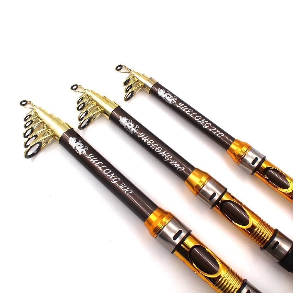 Telescopic Spinning Fishing Rod Tackle Carbon Fiber Pole
