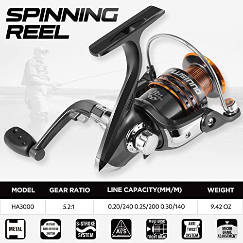 PLUSINNO Carbon Fiber Telescopic Fishing Rod and Reel