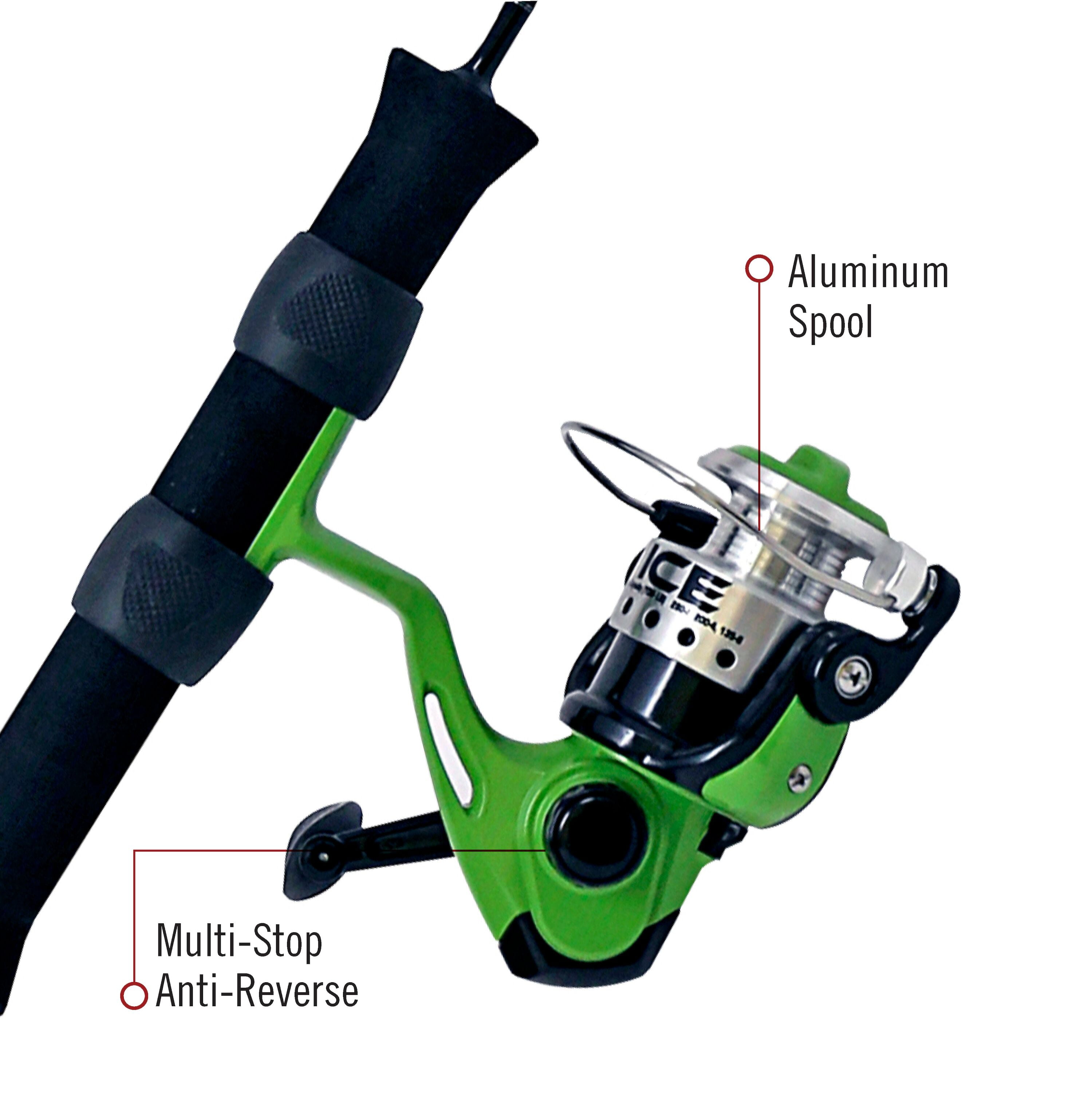 Quantum Ice Combo: Solid Carbon Rod, Lightweight Graphite Reel