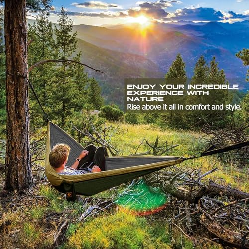 Portable Camping Hammock with Mosquito Net and Tree Straps