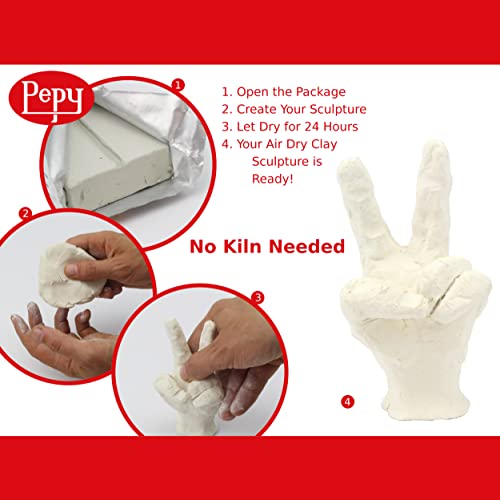 Pepy Premium European Air Dry White Clay 2.2lb