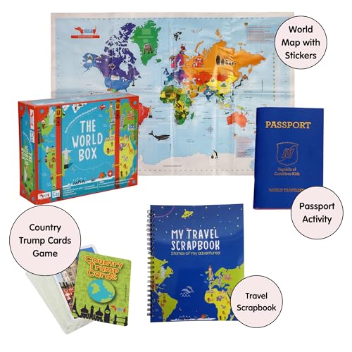 CocoMoco Kids World Box: Geography Learning Set for Kids