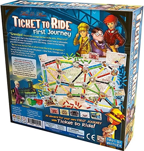 Ticket to Ride First Journey Board Game for Ages 6+
