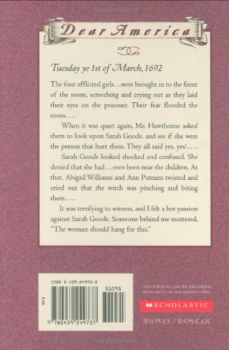 I Walk in Dread: The Diary of Deliverance Trembly, Witness to the Salem Witch Trials, Massachusetts Bay Colony 1691 (Dear America Series)