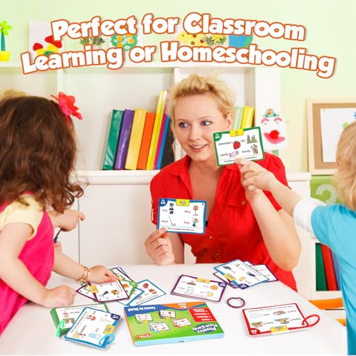 Torlam Phonics Flash Cards for Homeschool Kids