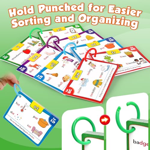 Torlam Phonics Flash Cards for Homeschool Kids
