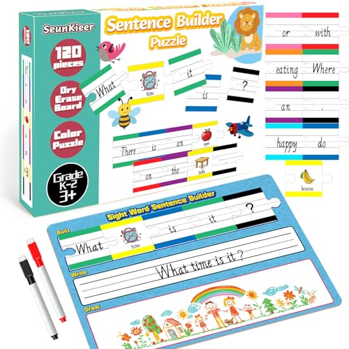 SeunKieer Sentence Building and Sight Word Builder Cards