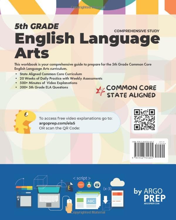 5th Grade ELA Workbook with Video Explanations
