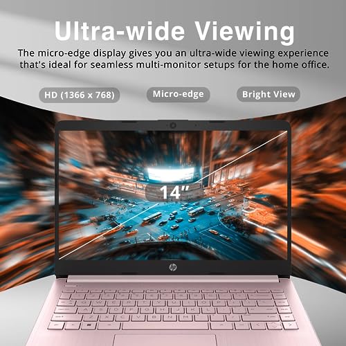 HP 2022 Stream 14" Pink Laptop, 8GB RAM