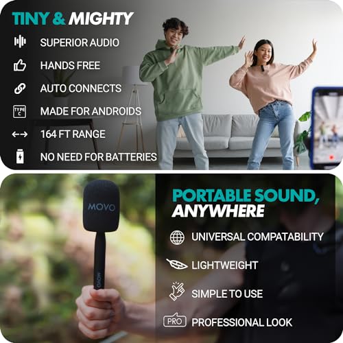Movo Mini UC-Duo Wireless Microphone Bundle for Podcasts