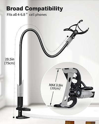 SAIJI Flexible Gooseneck Phone Holder for Homeschooling
