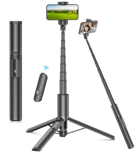 Portable 60" Tripod Selfie Stick with Remote for Android & iPhones