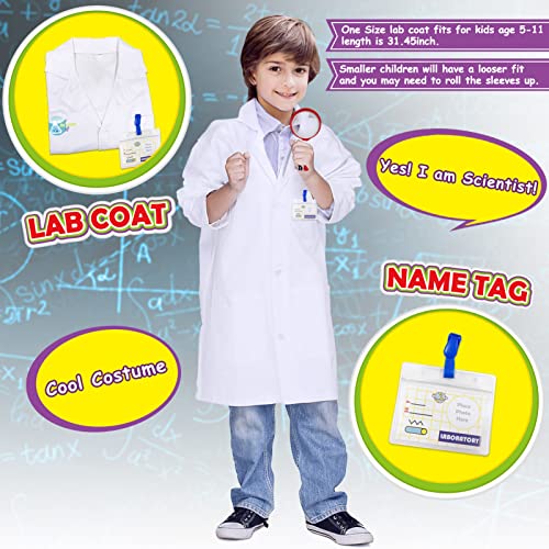 Kids Science Experiment Kit with Lab Coat Costume