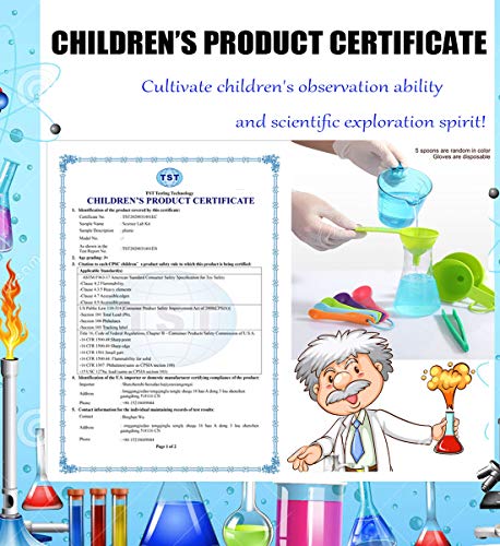 Kids Science Experiment Kit with Lab Coat Costume