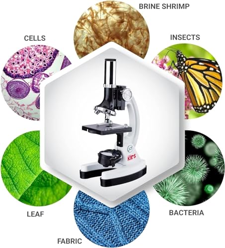 Kids Beginner Microscope STEM Kit with 52-pcs Slides