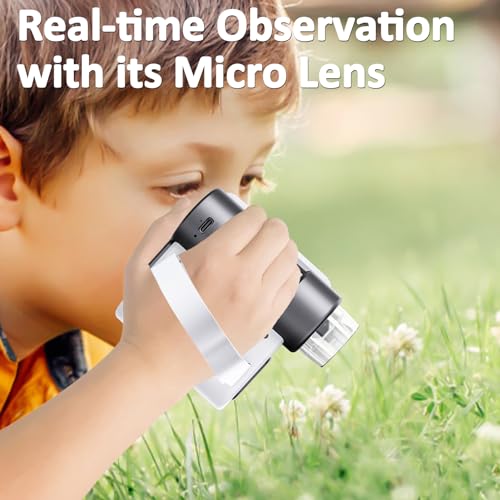 Kids 1000X Portable Handheld Microscope with Telescope